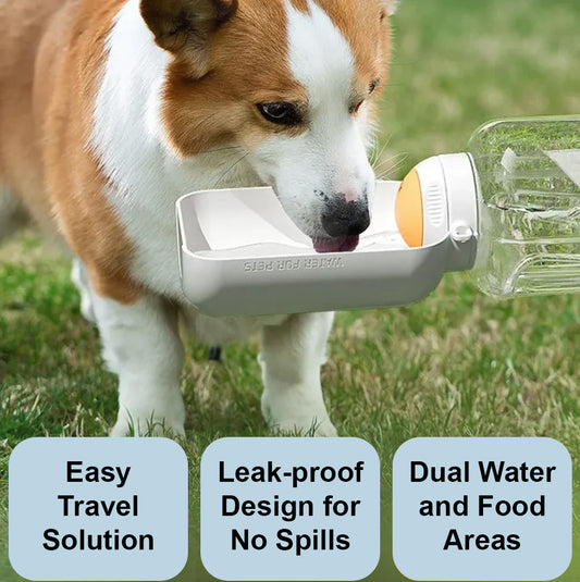 PetSimpler HydroSnack™  Portable Pet Water and Food Dispenser