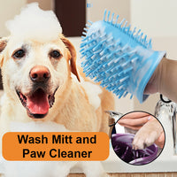 PetSimpler 2-in-1 Pet Paw Cleaner and Bath Mitt